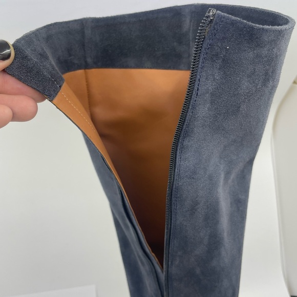 Roberto Festo Blue/ grey suede Heeled Boots made in Italy size 36 - Picture 16 of 16